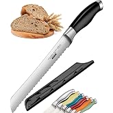 Orblue Bread Knife 20 cm, Professional Bread Knife with Large Saw, Ideal for Cutting Bread, Kitchen Knife, Arcos Saw Knife