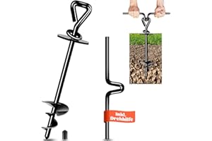ACIELANNA Ancoraggio a Terra per Cani, Picchetti Ancoraggio per Cani di Piccola Media Grande Taglia fino a 220 Libbre, Antiruggine Paletto a Spirale per Cani per Giardino, Cortile, Campeggio, Spiaggia