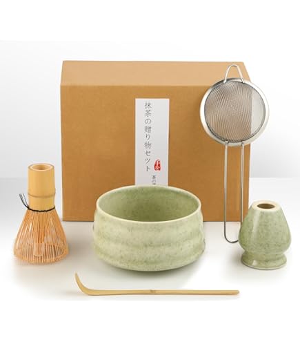 Matcha Set Pink Jukibole Matcha Set - 6 Stück Macha Tea Set Mit Matcha Besen, Matcha Schale, Besenhalter Aus Theeceremonie Starterscadeau