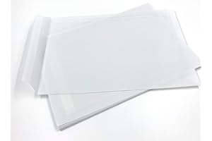 DERMEGADEAL umschlag-discount - sobres grandes transparentes de papel de pergamino para cartas informativas, publicidad, vales & Co - 50 sobres autoadhesivos con dimensiones de 324x229 mm (DIN C4)
