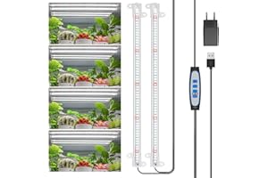 ‎WIAXULAY Wiaxulay Pflanzenlampe LED Pflanzenlampe Vollspektrum 120 LEDs für Zimmerpflanzen Pflanzenlicht mit Ein-/Aus-Timer, 10 Helligkeiten, 3 Schaltmodi, Wachstumslampenleisten für Zimmerpflanzen, 1 Stücke