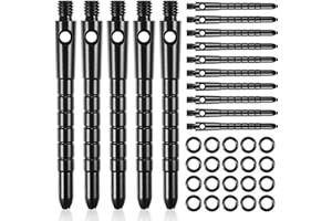 YUFFQOPC Dart Shafts Darts Stems, 53mm Long Metal Dart Stems Darts Accessories Kit, Aluminium Dart Stems with Dart Washers 15+20