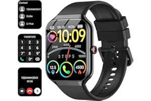 FEMPOIN Smartwatch Uomo Donna, 1.96" Orologio Smartwatch con Effettua/Risposta Chiamate, 112+ Sportive Fitness Tracker con Cardiofrequenzimetro Sonno Contapassi, Impermeabil IP68 Smart Watch per Android iOS