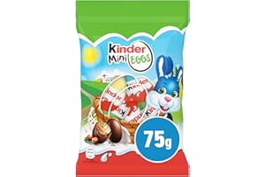 Kinder Lot de 1 mini œufs en forme de chocolat de Pâques, fête de Pâques, friandises au chocolat, 75 g