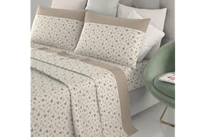 Lingerie Shop Lenzuola Set Completo Letto Cotone 1 Piazza e Mezzo Sotto Sopra + Federa Fantasia Vari Modelli (Fantasia 6)