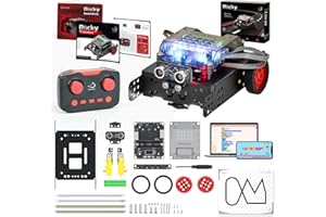 WhalesBot Rocky programmierbares Roboterauto für Kinder, Mint Bausatz mit Scratch- & Python-Kompatibilität, Erweiterbar, Ferngesteuertes Spielzeug, Geschenk ab 8 Jahren