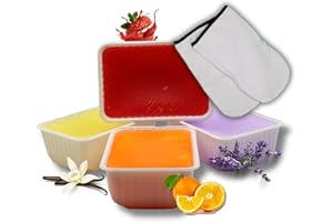 SNC Paraffinwachs Lavendel für Hautpflege – Beruhigend & Duftend, 1000ml inkl. Handschuhe (4x1000ml)