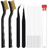 KITANIS 3D yazıcı başlığı temizleme seti, fır&ccedil;alı, 10 adet 0,4 mm temizleme iğnesi, 2 tip sofistike cımbız ve 2 adet Cooper v