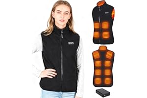 GuKKK Gilet Riscaldato con 20000mAh Batteria, Gilet USB Riscaldato Uomo Donna, 13 Zone di Riscaldamento, 3 Temperatura Regolabile Giacca Riscaldabile, Riscaldata Impermeabile Invernale Calda