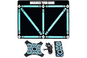 STAIKO Football Training Mat Kit - Football Footstep Training Mat wiht Soccer Kick Trainer Belt, Enhance Your Soccer Skills with Football Mastery Mat Anti-Skid Carpet for Ball Control Practice