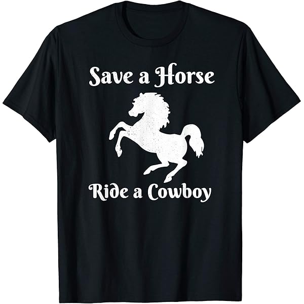 Save A Horse Ride A Cowboy Western Country Rodeo Bull Skull T-Shirt