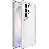 Teknoft Samsung Galaxy S26 Ultra i&ccedil;in Crystal Armor Serisi Şok Emici Yumuşak Silikon Kenar Arkası Sert Polikarbonat Darbeye D