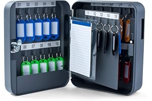 Pora Schlüsselkasten Verschiedene Größen von 20 bis 300 Schlüsselhaken (30 Haken, grau)