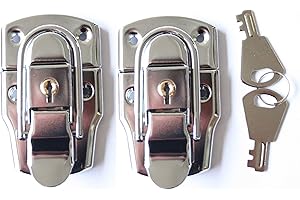 MF-CASES 2x Koffer Verschluss groß mit Schlüssel Schnappschloss Catch Latch Hebel Kiste