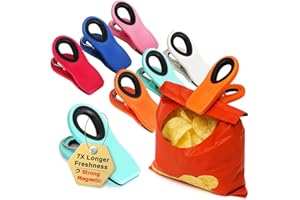 Mr. Pen- Chip Clips, Magnetic, 6 Pack, Bag Clips, for Chips, Food Packages, for Fridge