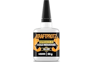 ARKA Colle liquide impression 3D extra forte 50 g – super glue XXL pour PLA, ABS, PETG, TPU & plus – fluide, transparente & résistante à l’eau/chaleur – aiguille anti-séchage – réparations précises