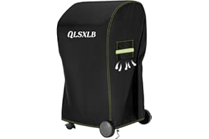 QLSXLB Wetterfest Grill Abdeckhaube, 77x70x110cm,Schwerlast 600D Oxford Gewebe Grillabdeckung, Gasgrill Abdeckplane mit Lüftungsfenster, Reißfest, Schutz Grill vor Verblassen, Schimmel und Rost
