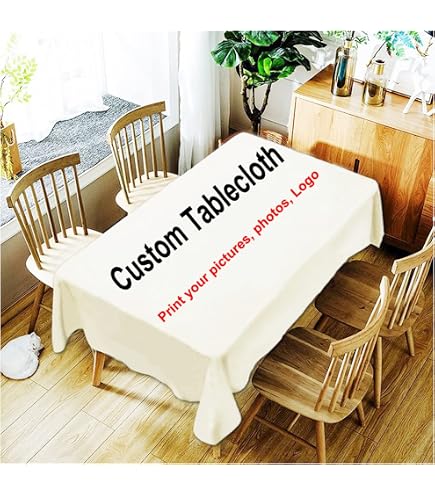 gors Tovaglia decorativa personalizzata I tuoi disegni/Immagini/Logo/Foto Tovaglia Tovaglia Tovaglia Rettangolare Decorazioni per la Casa Cucina Festa (140x140cm/55X55