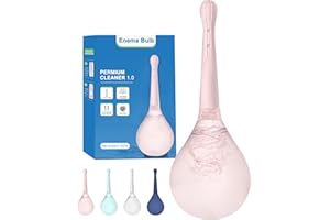 PROPODUSCHE Anal Douche Enema Bulb kit - Shower Douche Anti-backflow Anal Cleaner with 5 Spray Holes enemas at Home for Constipation for Men for Women Blue 150ML(Pink)