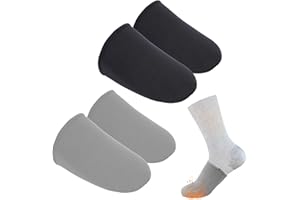 KEAGAN Portable Toe Warmers - 2 Pairs Reusable Neoprene Thermal Foot Warmers for Biking, Running, Hiking