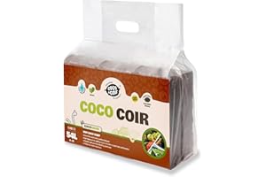 COCO&COIR EVERYTHING IN A NUTSHELL Coco & Coir 6 x 650g Organic Peat Free Compost Coco Soil. Reptile, Turtle Vivarium Substrate - Coco Grow (54L), Brown(Packaging may vary)