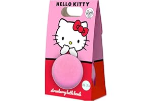URODA Hello Kitty Bath Bomb with Strawberry Fragrance, Vegan Bath Bomb Suitable for All Ages, 165 g