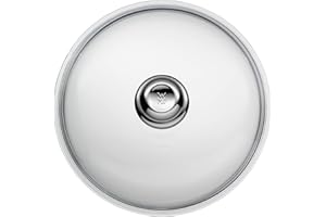 WMF Coperchio per Padella in Vetro, 28 cm, Coperchio per padelle da 28 Pezzi, Coperchio con pomello in Metallo, Vetro Resistente al Calore, Lavabile in lavastoviglie