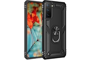 Max Power Digital Funda para móvil Samsung Galaxy S21 FE 5G con Anillo Giratorio 360 Metálico Imán Carcasa Magnética Rígida Antigolpes Resistente Soporte Bumper Case (Samsung Galaxy S21 FE 5G, Negro)
