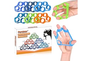 PNRSKTER Extensor de Dedos, Fortalecedores de Agarre de Mano (6 Piezas) Ejercitador de Dedos, Estiradores de Dedos, Entrenador de Dedos, Finger Exerciser, Alivio del Estrés, Aumentar la Fuerza Dedos.