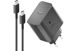 HEBOEN Ładowarka USB C 45 W,adapter do szybkiego ładowania,zestawy ładujące z 2M kablem,szybka ładowarka kompatybilny z Samsung Galaxy S25,S24,S23,S22,S21,S20FE S10,S9,S8,A55,A54,A53,USB-C adapter Ładowarka