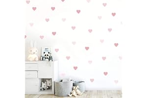 My Nametags® Adesivi Murali Cuore Rosa | Decalcomanie da Parete Rimovibili e Riposizionabili | Decorazioni da Muro per Bambini, Camera da Letto, Cameretta