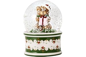 Villeroy & Boch - Christmas Toys - Schneekugel mit Bärenmotiv, Set, Größe 6,5 x 6,5 x 9 cm, Mehrfarbig, Spülmaschinenfest, Mikrowellengeeignet, Weihnachtsdekoration, Porzellan und Glas