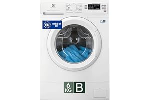 Electrolux EW6S526W Lavatrice Slim a Carica Frontale, 38cm Profondità, Tecnologia SensiCare 600, 6 kg, Partenza Ritardata, Lavaggio Rapido, Display LED, 1200 Giri al Minuto, Bianco, B