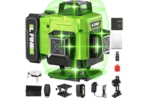 HOUSIWILL Niveau Laser 4 x 360°, Niveau Laser 360 Autonivelant, Niveau Laser 4D 16 Lignes avec Batteries Rechargeables 4800 mAh, avec Support Mural, pour Travaux de Construction et Décoration Intérieure