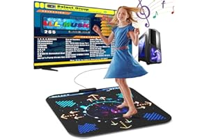 BEBAPOW USB Dance Mat for PC/Computer, Upgraded Dance Pad for Exercise & Fitness with Dancing Game Software, Compatiable with Win7/ Win10/ Win11, 7 Difficulty Levels for Kids/Adults (Pattern-4)