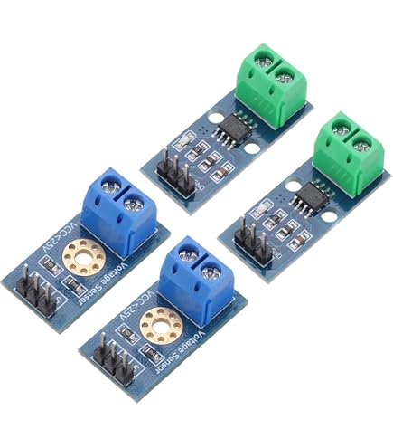 WayinTop Kit 2 Modules ACS712 30A + 2 Capteurs De Tension DC 0-25V – Idéal Pour Arduino Et Projets Électronique DIY