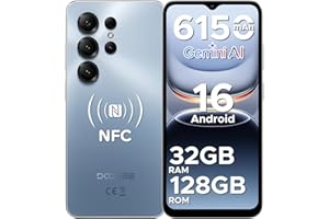 DOOGEE Note 56X Pro Mobile Phones, Newest Android 16 Smartphone with Gemimi AI, 6150mAh, Ultra-Slim 6.56" HD+ 90Hz, 32GB+128GB/TF 2TB Android Phone, SIM Free Mobile Phone Unlocked, Face ID/OTG/NFC/GPS