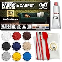 ATG® Fabric & Upholstery Repair Kit – Car Seat, Sofa, Couch & Carpet Repair Set for Burns, Holes and Tears – DIY Textile Restoration with Color Powders Automotive