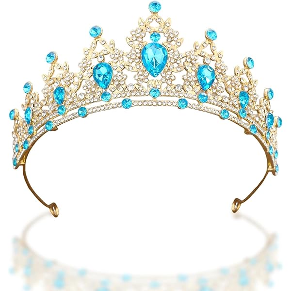 Diadème Princesse Fille Tiara Cristal Couronne Strass Pour Enfant