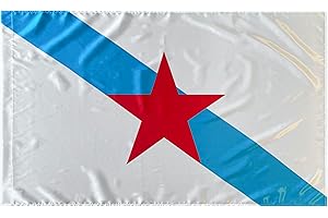 Durabol Bandera Galicia Estrella Estreleira Independentista de Galicia - Gallego150 x 90 cm Satén