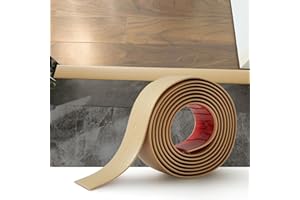 ZAYEJOD 2M Bande de Seuil Barre de Seuil Auto-adhésive PVC Barres de Transition de Seuil Bande de Transition Sol pour Les Espaces Entre les Carreaux,les Sols en Bois, 5cm Grain de Bois Beige
