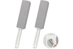 ddLUCK Bimsstein Toilettenreiniger FußPflege Cleaning Block, WC Pumice Stone Reinigungsstein Stein mit Griff,Toilette Steine Urinsteinentferner FüR Bad KüChe Fliesen(2 StüCk,Grau)