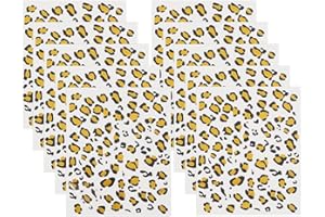 DmDoyy Leopard Print Tattoo Stickers, Face Tattoos Leopar, 2 Leopard Stickers for Cosplay, Costume Party, Jungle Party Decorations, Christma