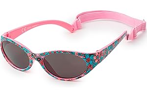 Kiddus Lunettes de Soleil pour Fille, Garçon. Entre 2 et 6 ans. Super Flexibles. Bande Élastique Réglable. 100% Protection Solaire UV400. Garantie à VIE!