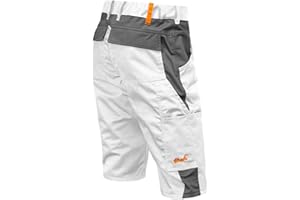 STRONGANT Hombre Pantalones Cortos elásticos Berlin Pro Pantalones Cortos de Trabajo de Verano Cargo Gris-Negro-Blanco
