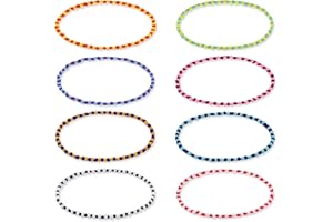 Bekecidi 8 pulseras de cuentas tobilleras cuerda elástica bohemia hecha a mano con cuentas coloridas tobilleras para niñas, mujeres vacaciones en la playa