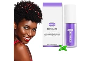 DENDAWEN Blanqueador Dientes Lila,Pasta de Dientes Morada,Blanqueador Dental Profesional,Blanqueamiento Dental,Blanqueador Dientes Efectivo Eliminar los Dientes Amarillos