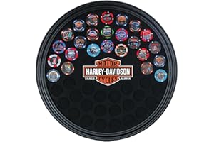 Harley-Davidson Trademark Bar & Shield Round Poker Chip Frame - Holds 47 Chips