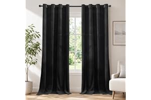 Ystyle Sammetsgardiner om 2 Set, 140 X 225 cm, Gardiner Vardagsrum, Mörkläggningsgardiner, Termiska Gardiner Sammet, Värmeiso