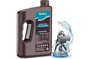 SUNLU Resina ABS Lavabile con Acqua 3KG, Resina per Stampanti 3D che Combina i Vantaggi della Resina ABS e della Resina Lavabile, Alta Resistenza Resina UV 405nm, Maggiore Precisione, Grigio